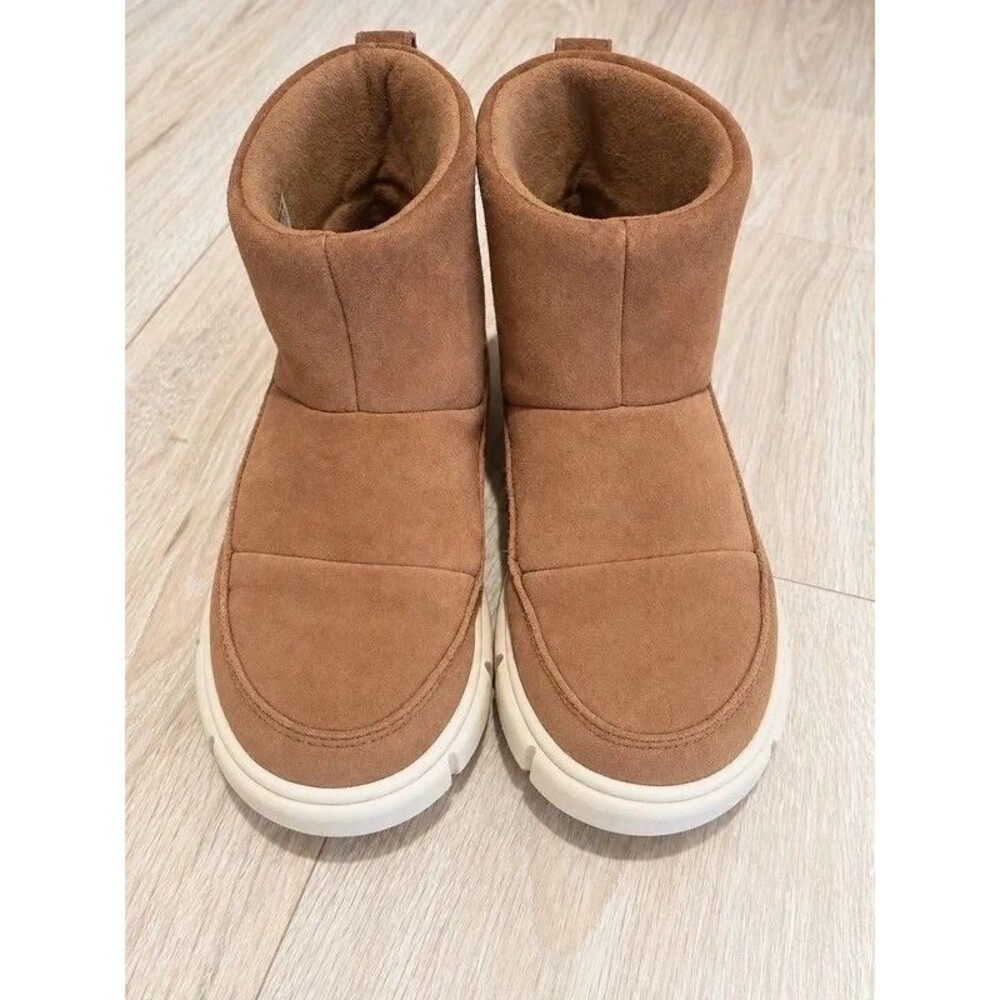 SOREL Kids Explorer III Waterproof Suede Slip On Winter Boots Youth Size 3 Tan